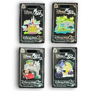 Disney Parks 2025 Four Artist SIGNED Pins NEW Limited Edition Set Maria Stuckey - Picture 1 of 20