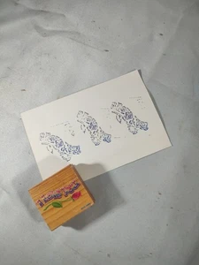 Wood  Mounted Rubber Stamp  I Love You Made In China - Picture 1 of 3