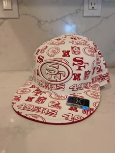 San Francisco 49ers 7 3/4 Reebok Fitted Hat All Over Print AOP Cap NFL Reebok - Picture 1 of 5