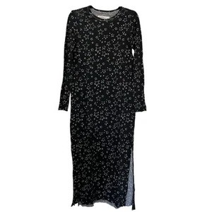Frank & Eileen Small Black And White Star Long Sleeve Longline Shirt Dress R1 - Picture 1 of 5