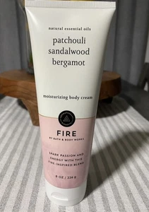 FIRE Bath Body Works Moisturizing Body Cream Patchouli Sandalwood Bergamot 8 Oz - Picture 1 of 2
