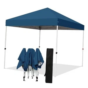 8X8 FT Pop Up Canopy, Outdoor Instant Canopy Tent Slant Legs with 8x8 Lake Blue - Picture 1 of 7