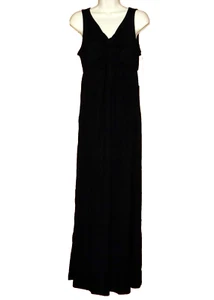 Black Maternity Dress NEW Knot Front XS Full Length Maxi Gown a Glow X Small 0 2 - Picture 1 of 12