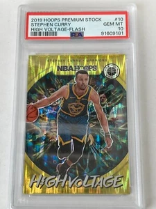 2019-20 nba hoops premium stock STEPHEN CURRY high voltage prizm flash PSA 10 - Bild 1 von 2