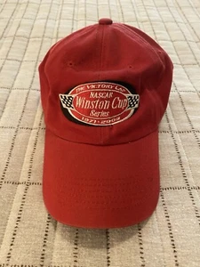 VINTAGE Nascar Winston Cup Red Snapback Trucker Hat Cap Lapel Pin Sportsman - Picture 1 of 6
