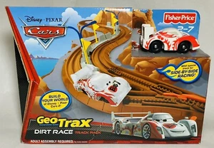 Rare Fisher Price GeoTrax Disney Cars Dirt Race Track Shu Todoroki #7 NIB - Picture 1 of 6