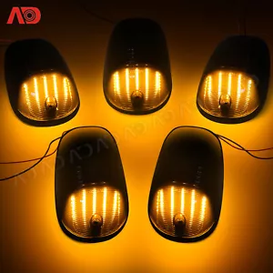 LED Cab Roof Marker Running Light Smoked For Dodge Ram 1500 2500 3500 4500 5500 - Foto 1 di 12