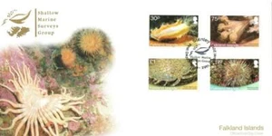 FALKLAND ISLANDS 2013 SHALLOW MARINE SURVEYS GROUP SET FDC PORT STANLEY - Picture 1 of 1