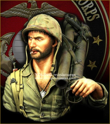 Young Miniatures, USMC, Pacific WWII, kit escala 1/10, nuevo en caja, YM1880 Foto 1 de 4