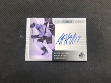 2001-02 UPPER DECK SP AUTHENTIC SCOTT HARTNELL SIGN OF THE TIMES AUTO #SH