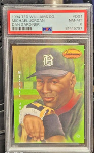 1994 MICHAEL JORDAN Ted Williams DAN GARDNER COLLECTION DG-1 PSA NM-MT 8