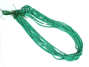 5 Strands of Malachite 2mm Heishi Tube Seed Loose Tube Beads Jewelry Supplies - Picture 1 of 3