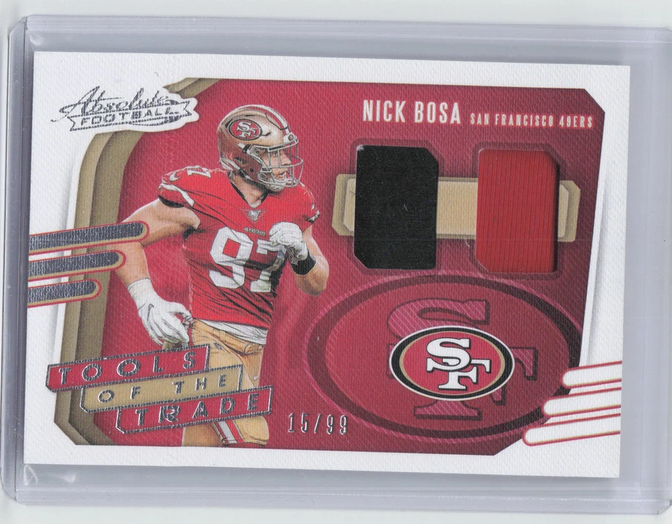 2020 Panini Absolute #TTD-6 Nick Bosa Tools of the Trade Double #/99 - Image 1 of 2