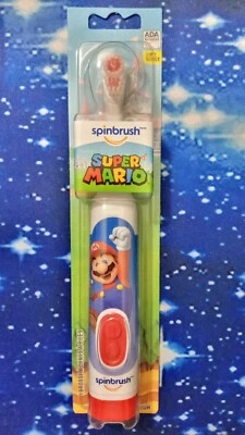 Spinbrush Super Mario Powered Toothbrush White & Red Kids Ages 3+  - Image 1 of 3