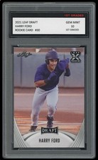 HARRY FORD 2021 LEAF DRAFT BASEBALL #30 1ST GRADED 10 ROOKIE CARD MARINERS RC