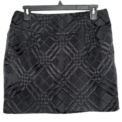 Minifalda BCBG MAX Azria Preppy Blair Waldorf Carrera Terciopelo Negro 4 Bolsillos Foto 1 de 4