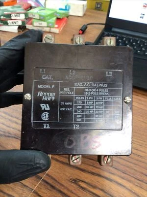 ARROW HART CONTACTOR ACC630U10 24VAC COIL (VR11) - Image 1 of 4