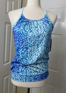 Reggiseno donna New Balance Active Top taglia Large blu viola supporto - Foto 1 di 7