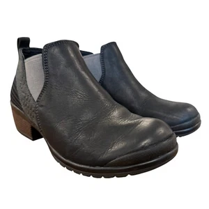 KEEN Morrison Chelsea Leather Ankle Boots Bootie Black Women's 7.5 Boho Edgy - Picture 1 of 10