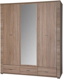 dreitüriger Kleiderschrank Schrank GRESS 3d3s mit Spiegel Wohnzimmer Breite 161 - Bild 1 von 3