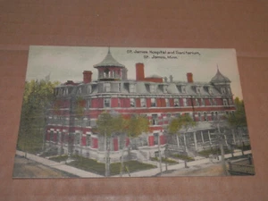 ST. JAMES MINNESOTA - POSTKARTE 1907-1915 ÄRA - KRANKENHAUS und SANATORIUM - Bild 1 von 2