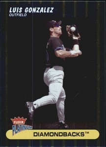 2003 Fleer Platinum Finish Diamondbacks Baseball Card #141 Luis Gonzalez/100