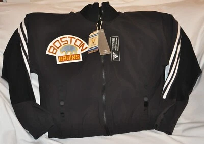 Boston Bruins Adidas Aeroknit track jacket women's small NEW w tags black 1929 - Image 1 of 4