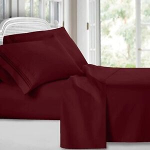 Egyptian Comfort 2200 Count 4 Piece Deep Pocket Bed Sheet Set Full Queen King