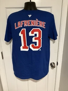 Alexis Lafrenière #13 New York Rangers Blue Men’s Large T Shirt NHL Hockey - Picture 1 of 11
