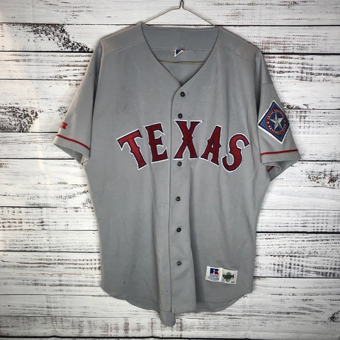 Vintage Texas Rangers Russell Athletic Diamond Collection MLB Baseball Jersey 52 Cover