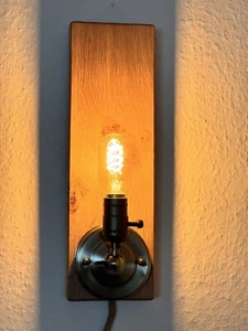 Holzlampe Holzleuchte Designer Wandlampe Lampe Vintage Lampe 27 - Bild 1 von 5