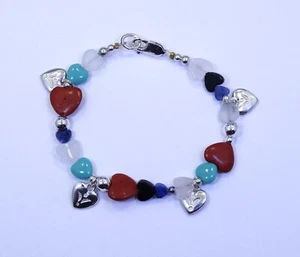 Brazalete de plata corazón tallado de cuarzo con jaspe Carolyn Pollack Carlisle Joyeros - Imagen 1 de 5