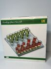 32 pc Glass Chess Set / Drinking Shot Glass Game. Brand NEW Open Box Never Used