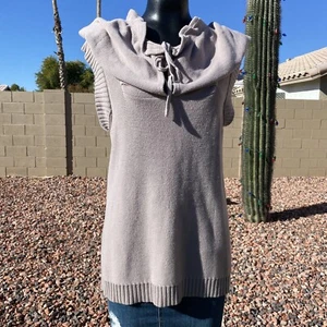 Mujer Anthropologie Gris Sudadera con Capucha Suéter Chaleco Talla Mediana - Imagen 1 de 7