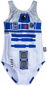 Star Wars R2D2 One PC Swimsuit Girl Size 7/8 - Picture 1 of 2