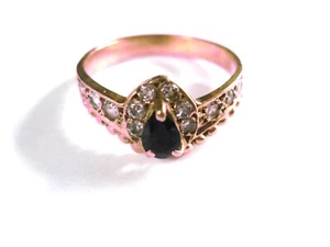 Anillo De Oro 585 Con Zafiro Y Diamantes, 2,57 g - Imagen 1 de 3