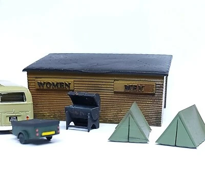 00 Gauge 1/76 Scale Camp Site Set. For diorama or display 3D Printed in Resin