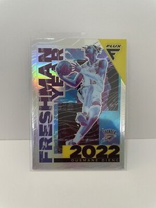 2022-23 Panini Flux Ousmane Dieng #29 Rookie Freshman Year Silver Prizm Thunder.