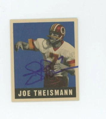 Joe Theismann #/1948 AUTO 1997 Leaf Donruss COA BAS Beckett Washington Redskins - Image 1 of 2