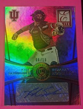 2015 ELITE LEGACY SIGNATURES KYLE SCHWARBER #14 COLLEGIATE LEGACY  #D 6 /10