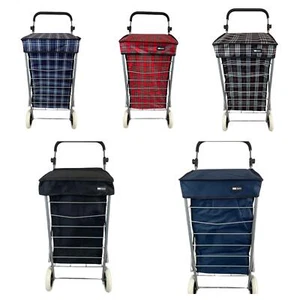 Carro de compras duradero resistente de 4 ruedas festival de comestibles - Imagen 1 de 34