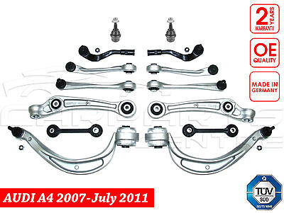For Audi A4 B8 2.0 Tdi Front Upper Lower Suspension Wishbone Arms Links Kit Set • 308.89€