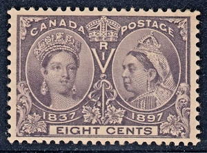 Canada 8c QV Diamond Jubilee, Scott 56, VF MH, catalogue - $200 - Picture 1 of 2