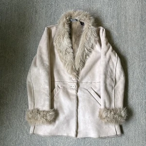 Vintage Outbrook Penny Lane Coat Y2K Sz Small Faux Fur Hippie Boho 90s  - Picture 1 of 19