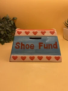 Whittard of Chelsea Ceramic "Shoe Fund" Money Box in the Shape of a Handbag - Picture 1 of 6
