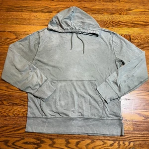 J. Crew Men's M Faded Green Garment-Dyed Slub Cotton Yarns Pullover Hoodie - Picture 1 of 7