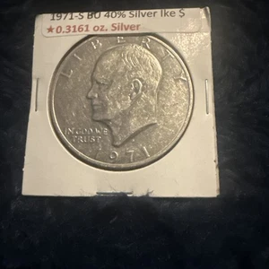 1971 S Eisenhower Dollar 40% Silver BU Ike US Coin - Picture 1 of 2