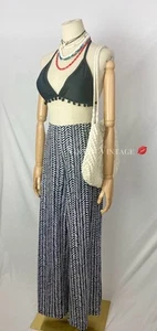 VINTAGE Y2K PRINTED PULL ON WIDE LEG PANTS - Picture 1 of 5
