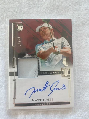 2024 Panini Impeccable LIV Golf Auto Silv 05/10 Red GLOVE Matt Jones RC Elegance - Image 1 of 2
