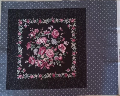 Cinta vintage ~ bonita ~ "arreglo floral" ~ panel de tela de algodón ~ 14,5"x 14,75" Foto 1 de 4